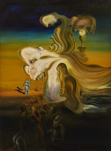 Imagem surrealista de Salvador Dali, "Profanation of the Host"