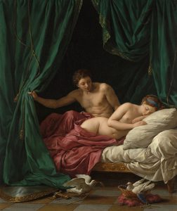 Imagem da obra de Louis Jean-Francois Langrenee intitulada "Mars and Venus Allegory of Peace" em que temos um casal que ilustra este poema intitulado 'Cheiro a ti'