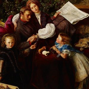 Imagem Por John Everett Millais, “Peace Concluded” que retrata neste contexto a parentalidade consciente