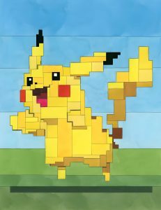 Arte de Adam Lister, “Pikachu” que representa videojogos