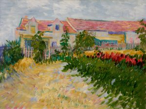 Imagem de Vincent Van Gogh, “Jardin devant le Mas Debray” que retrata um verão repleto de amoras