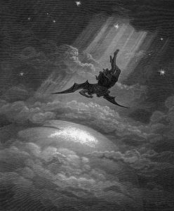 Gustave Doré, Ilustração para a obra de John Milton ‘Paradise Lost [Paraíso Perdido]’. Neste contexto ela representa as asas de anjo e a perda destas