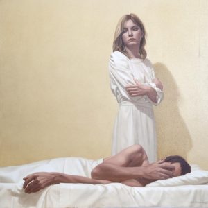 Pintura de Neil Moore, “Unhappy Couple” que representa o sentimento de 'Não falo contigo'