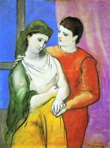 Pintura Pablo Picasso, “The Lovers” que representa amar e odiar-te