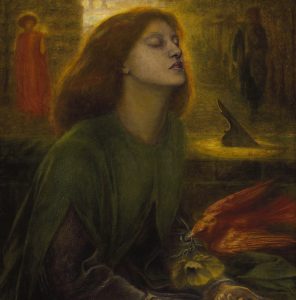 Pintura de Dante Gabriel Rossetti "Beata Beatrix" que representa a ideia de Quem Me Dera que Estivesses Aqui