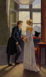 Imagem de Georg Friedrich Kersting, “Couple At The Window [German Paar am Fenster]” que representa o metodo de Gottmam