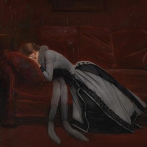Pintura de Jean Béraud, "After the Misdeed" que representa a ansiedade (e a ideia da ansiedade ao longo do tempo)
